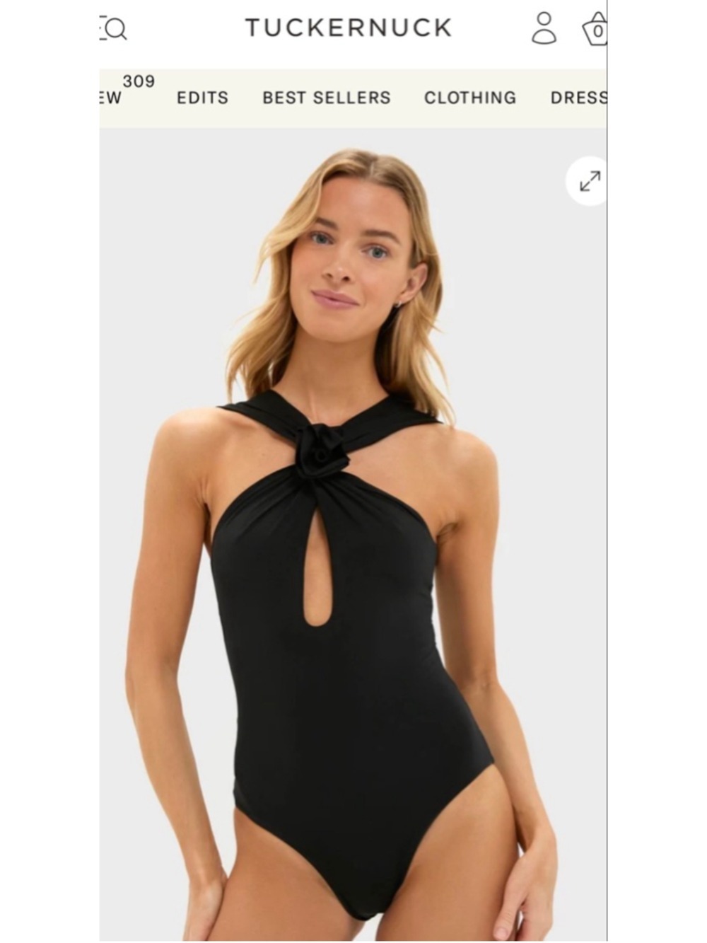 Nwt Maygel Coronel Black Sole One Piece Swimsuit One Size S/M/L — image 4 of 8